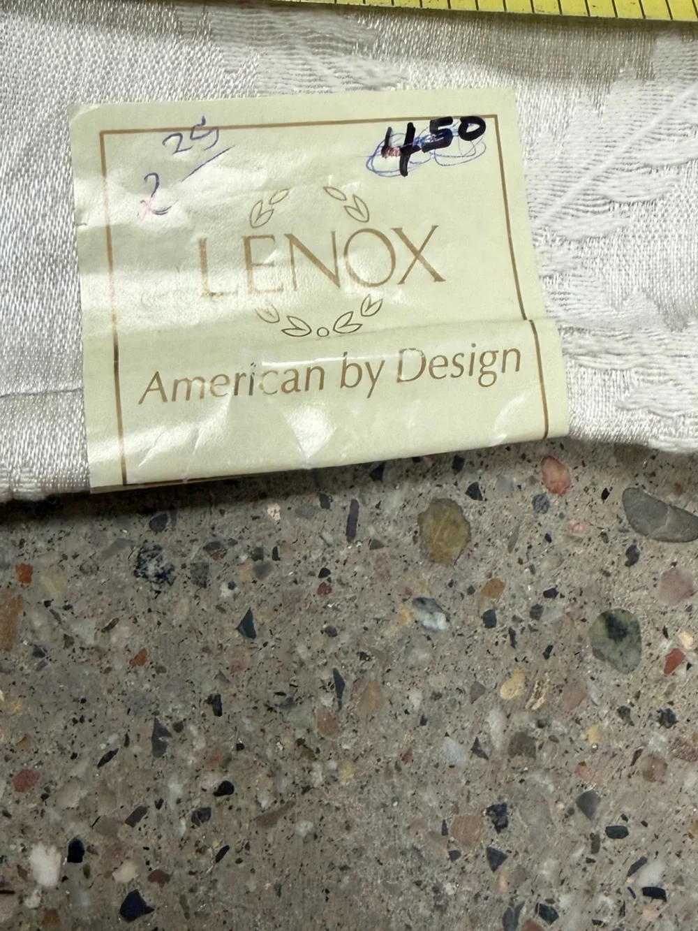 Lenox Ivory Quilted Napkin with Diamond Stitching